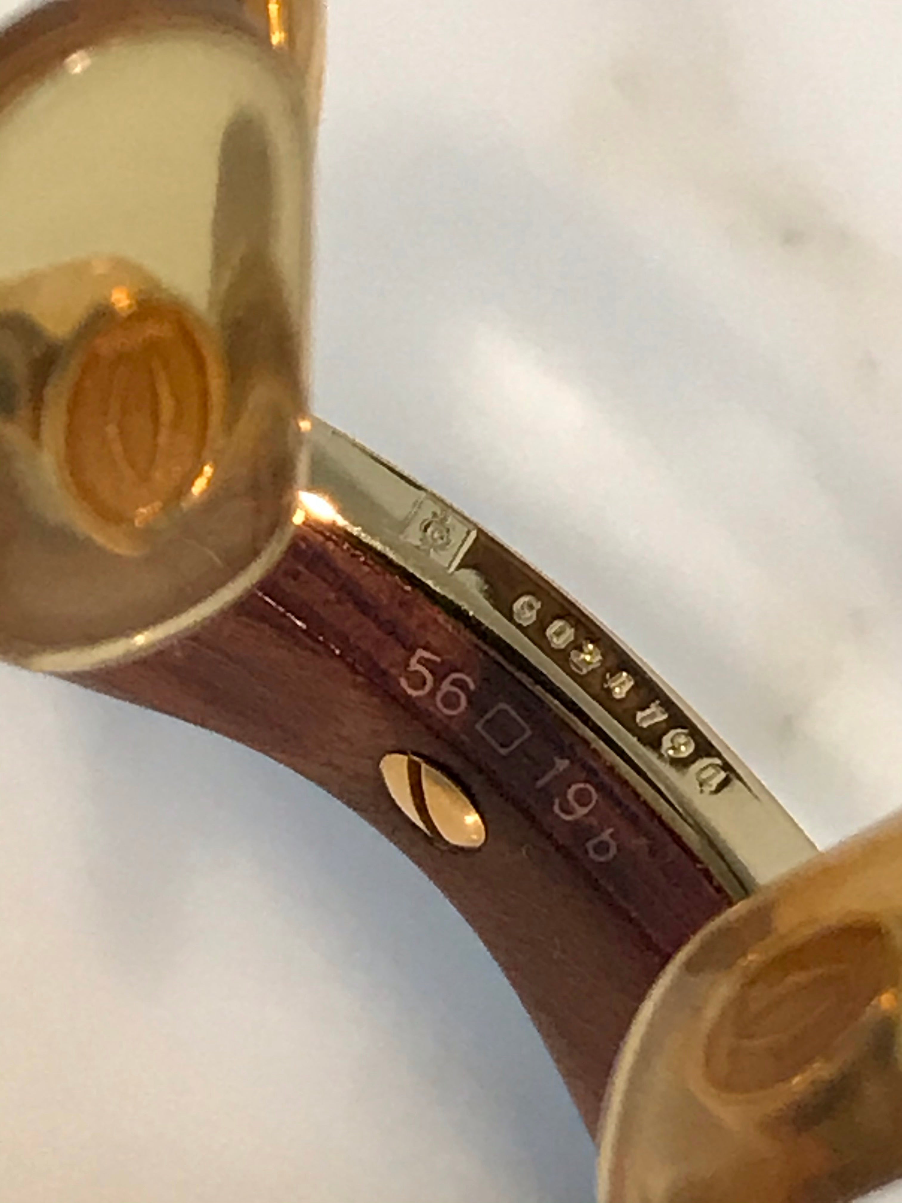 Cartier Malmaison 22k Gold Bubinga Wood Glasses Sunglasses Frame - Braglia
