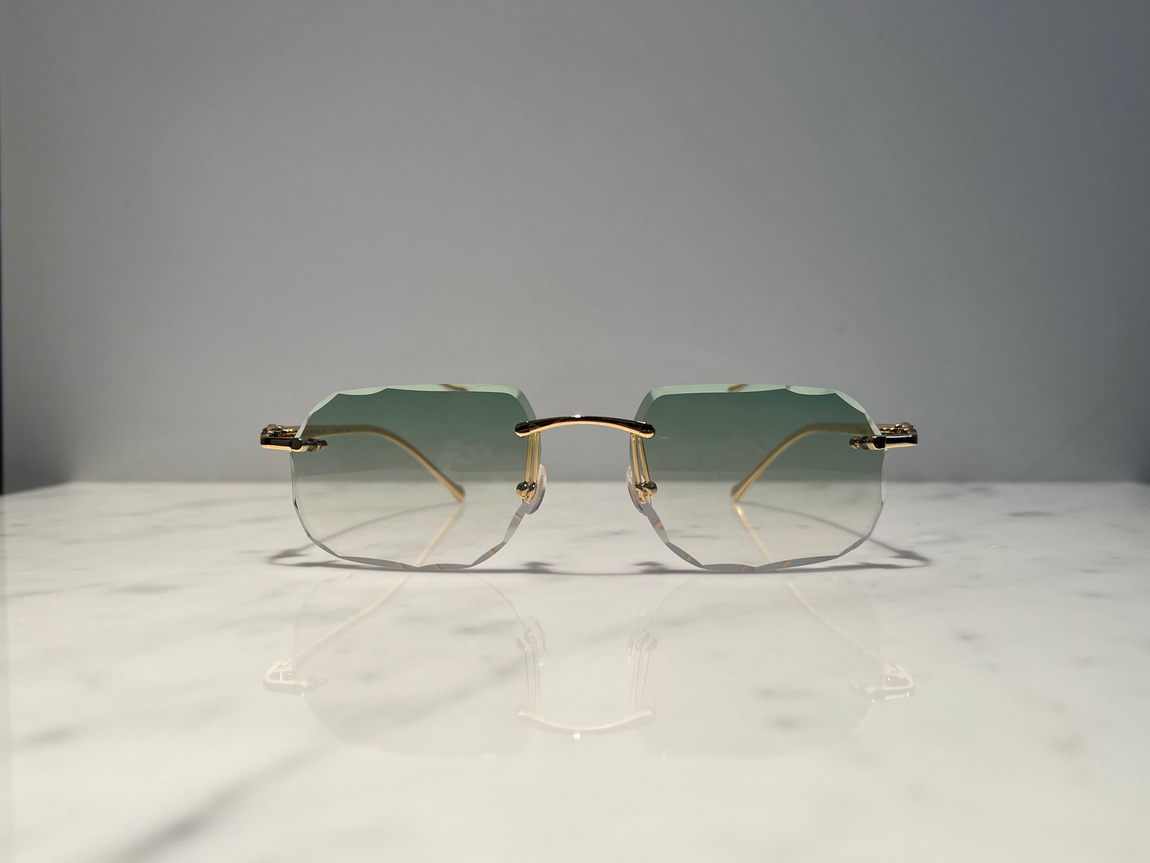 Cartier Panther Vintage C Decor Gold Sunglasses Glasses Eyeglasses Frame