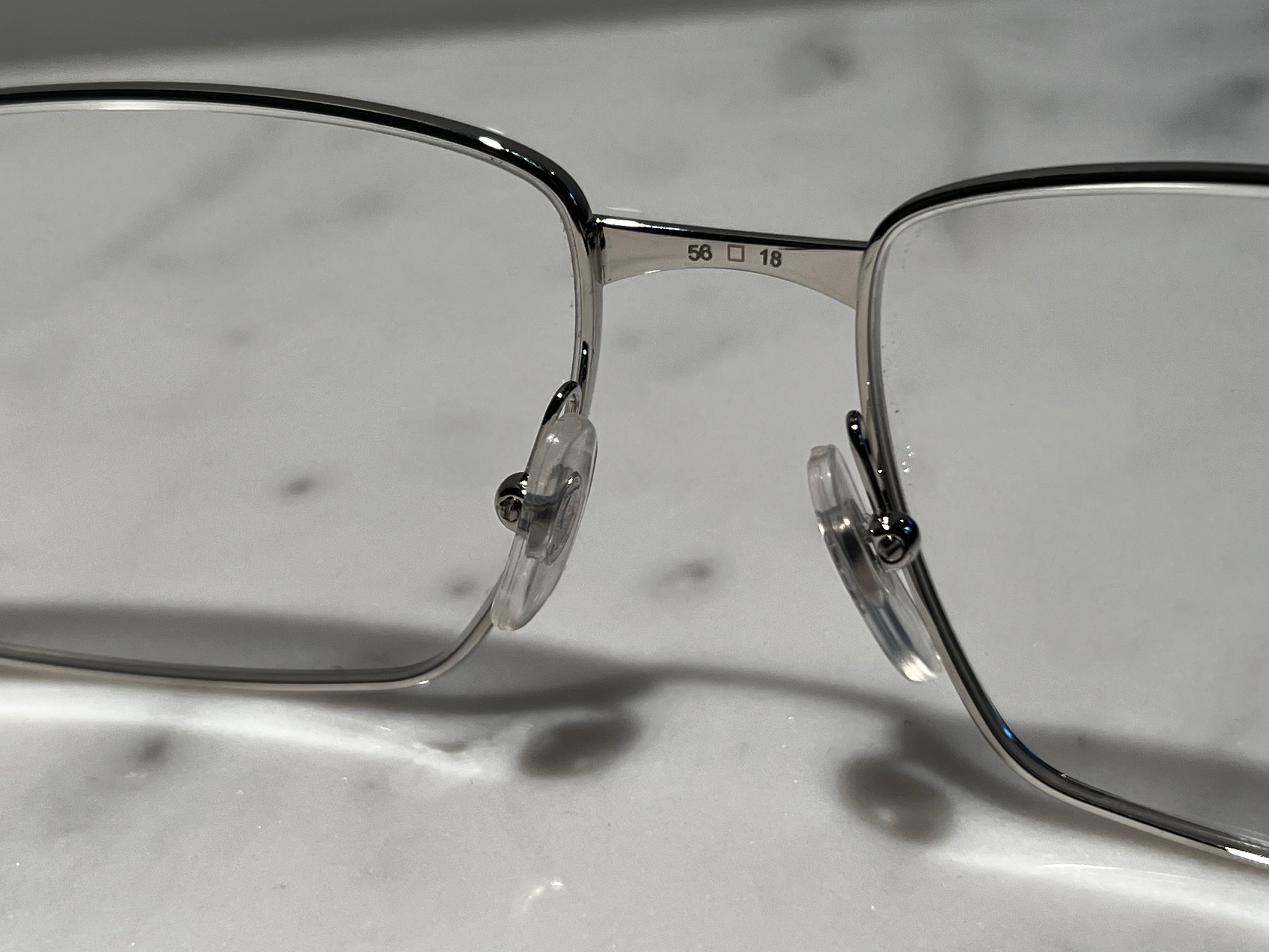 Cartier Santos Full Rim Platinum Sunglasses Glasses Eyeglasses Frame