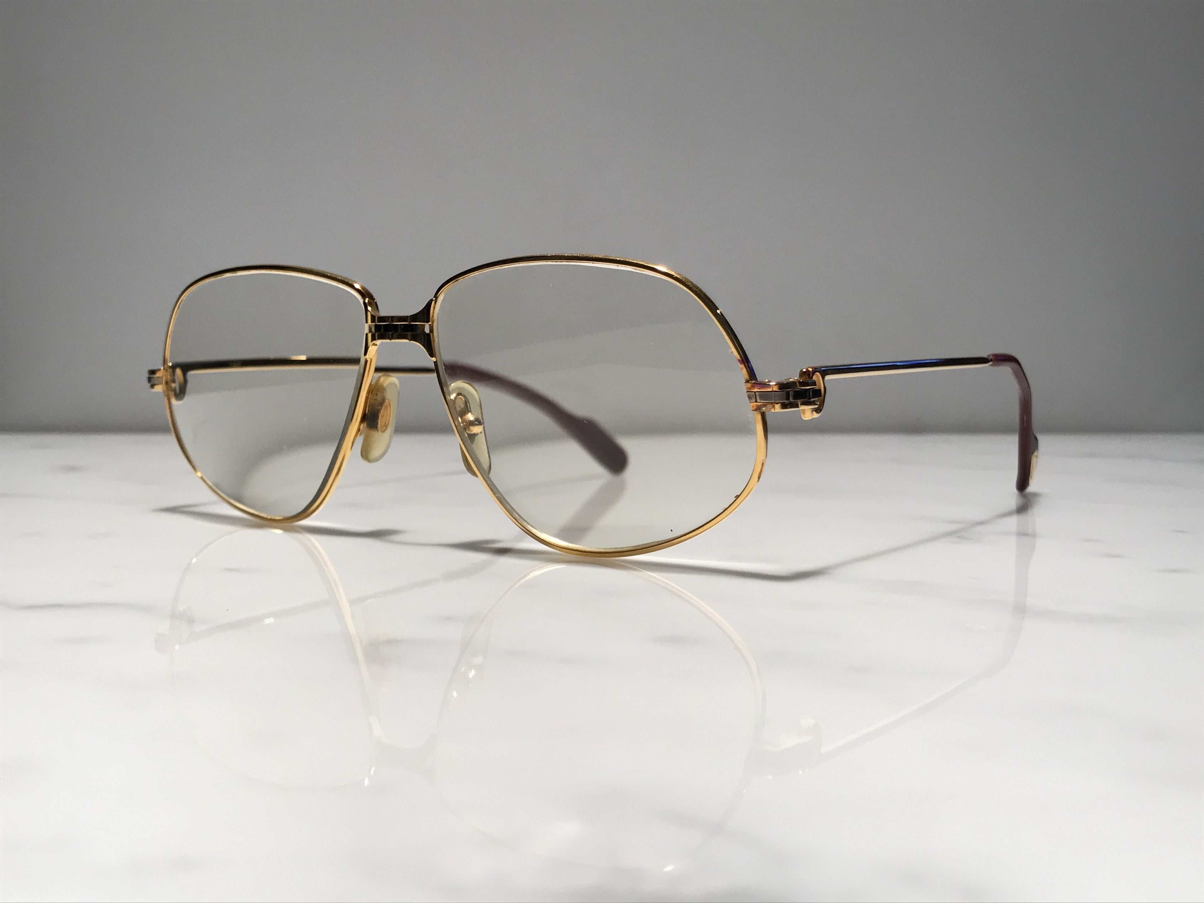 Cartier Panthere Vendome Decor Gold Vintage Sunglasses Glasses Eyeglasses Frame