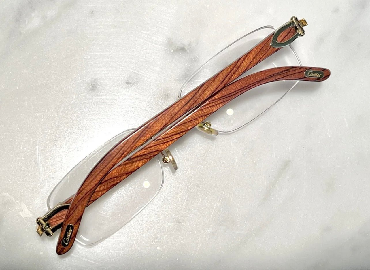 Cartier C’decor Bubinga Wood Vintage Frames Sunglasses Glasses