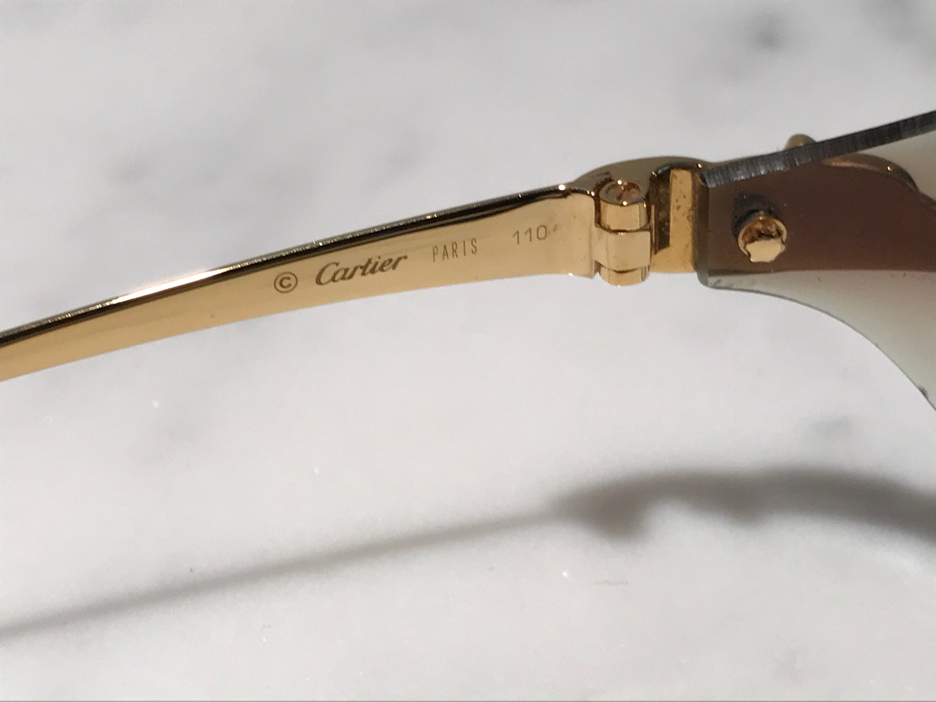 Cartier Rimless Gold Panthere Glasses Sunglasses Eyeglasses