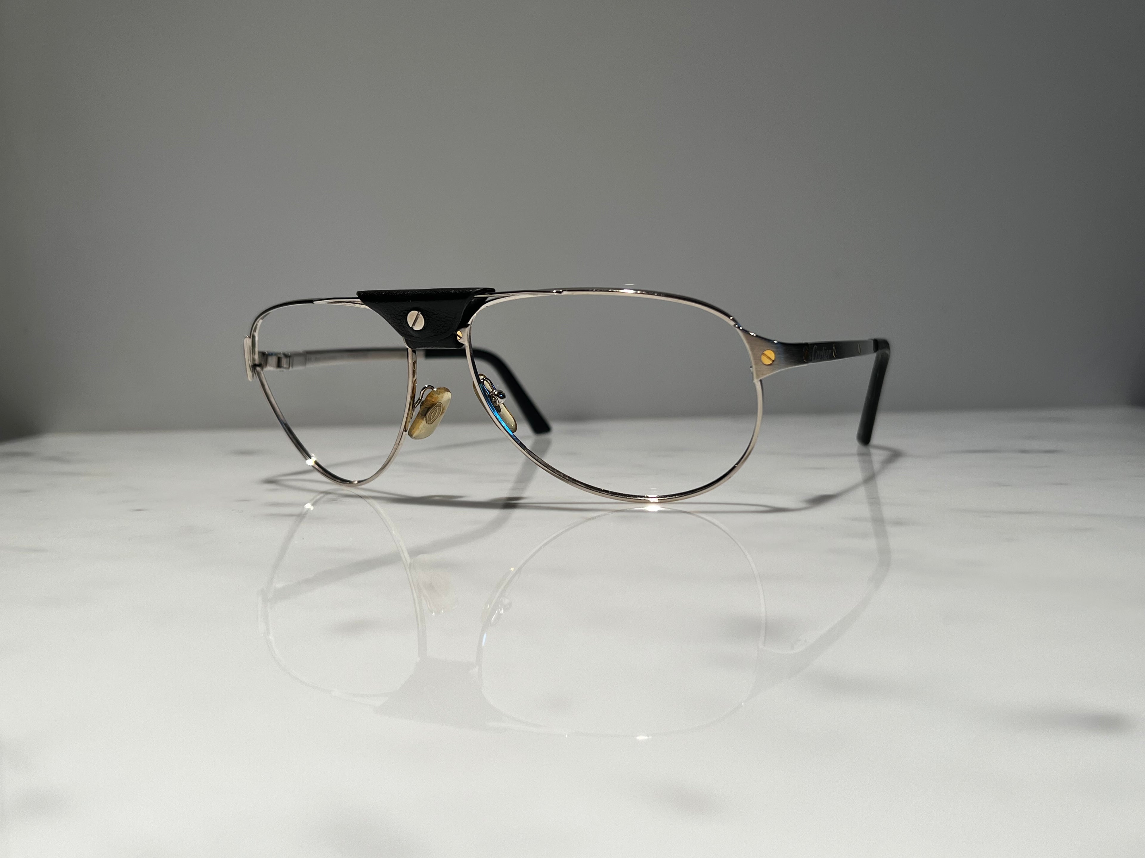 Cartier Santos Dumont Wire Platinum Sunglasses Glasses