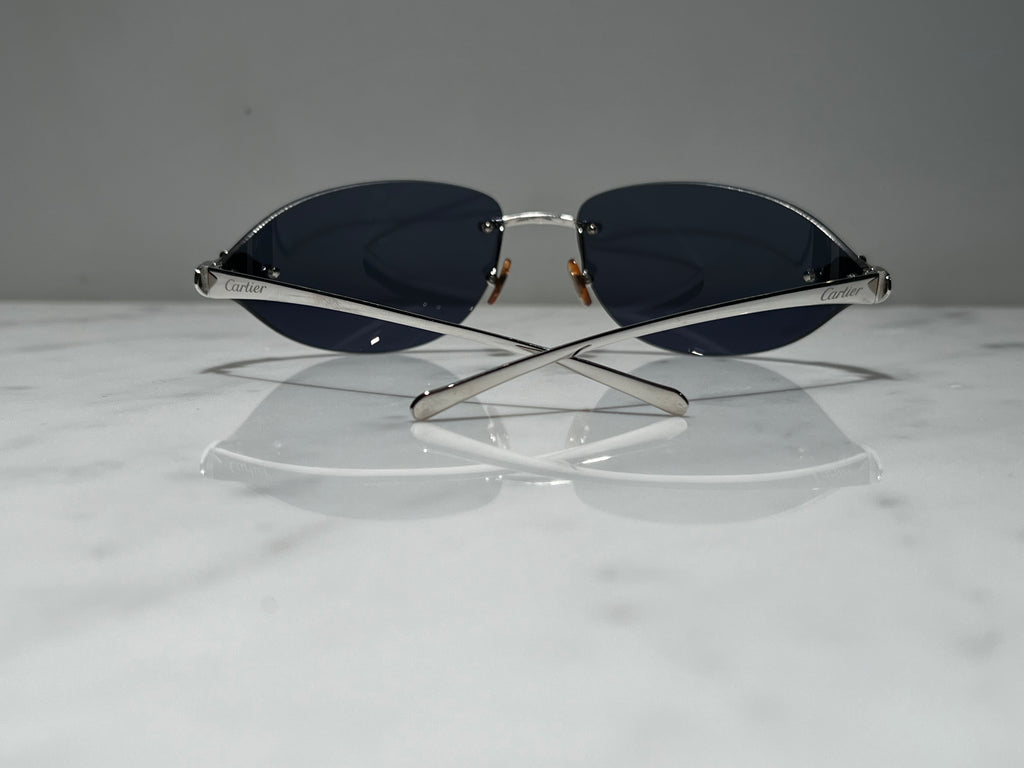 Cartier Panthere C Decor Platinum Sunglasses Glasses Eyeglasses Frame Wood Buffs