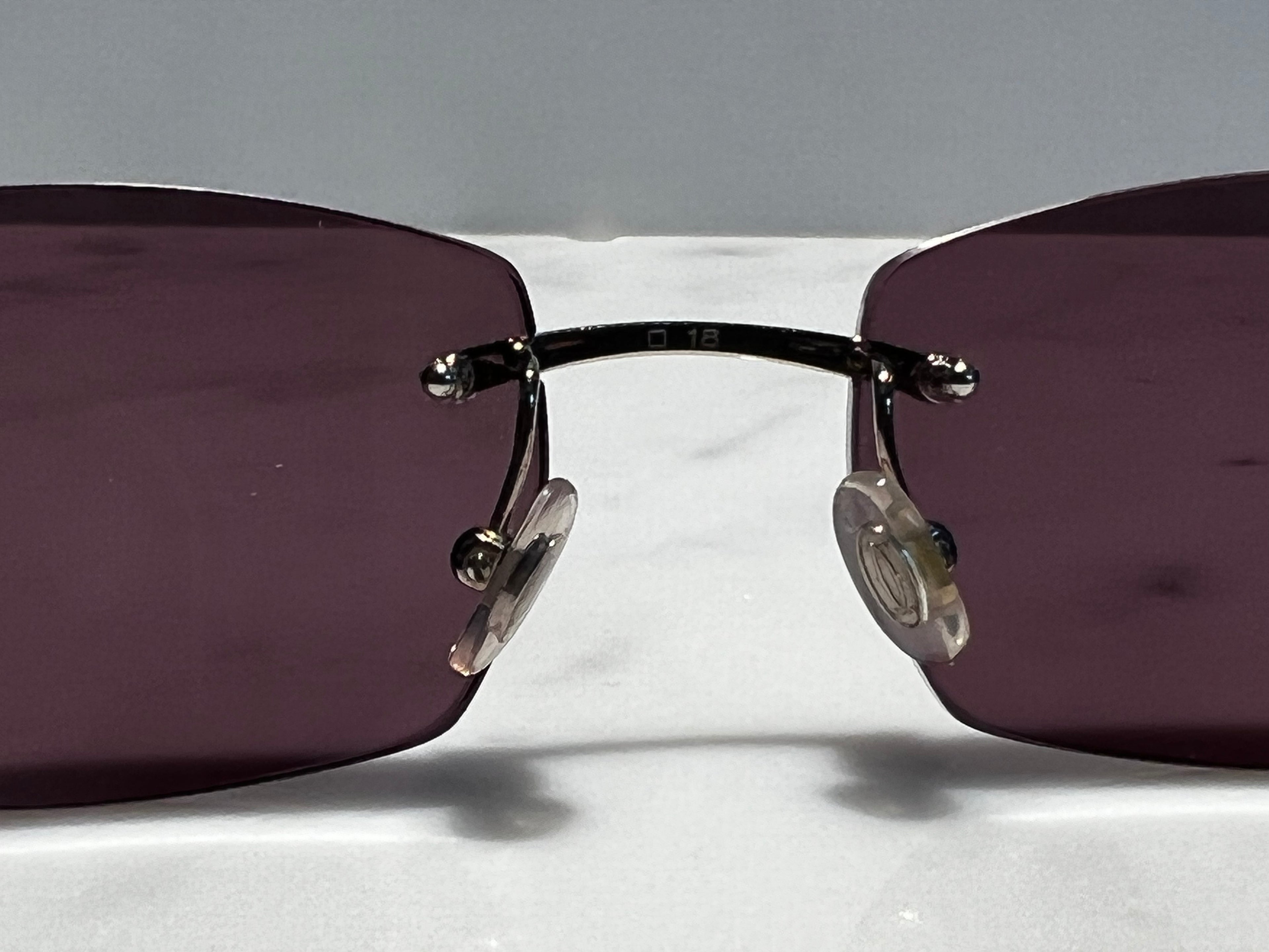 Cartier Rimless Solid 18k Gold Precious  Glasses Sunglasses Eyeglasses Buffs