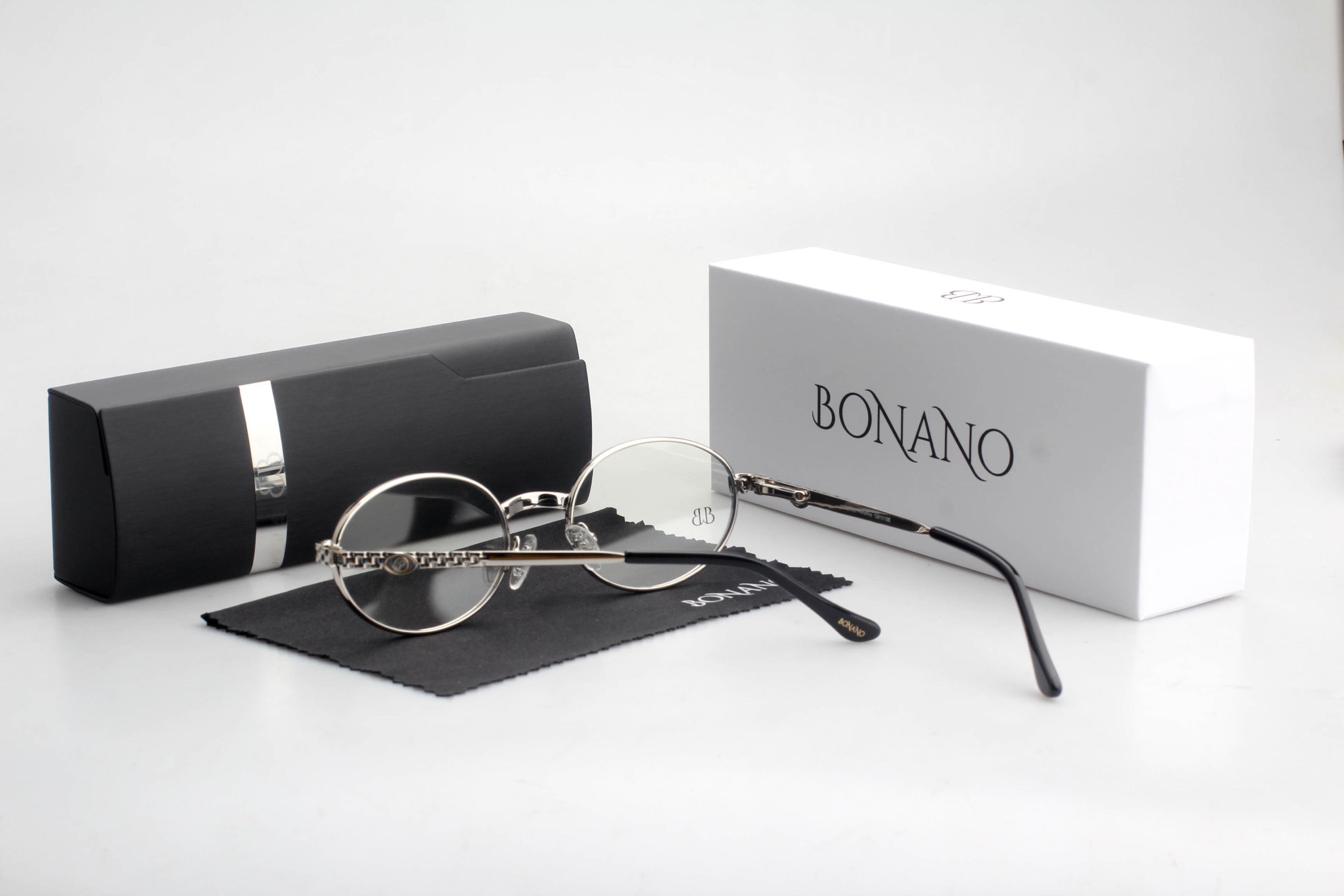 Bonano Portofino White Gold Eyeglasses Frame