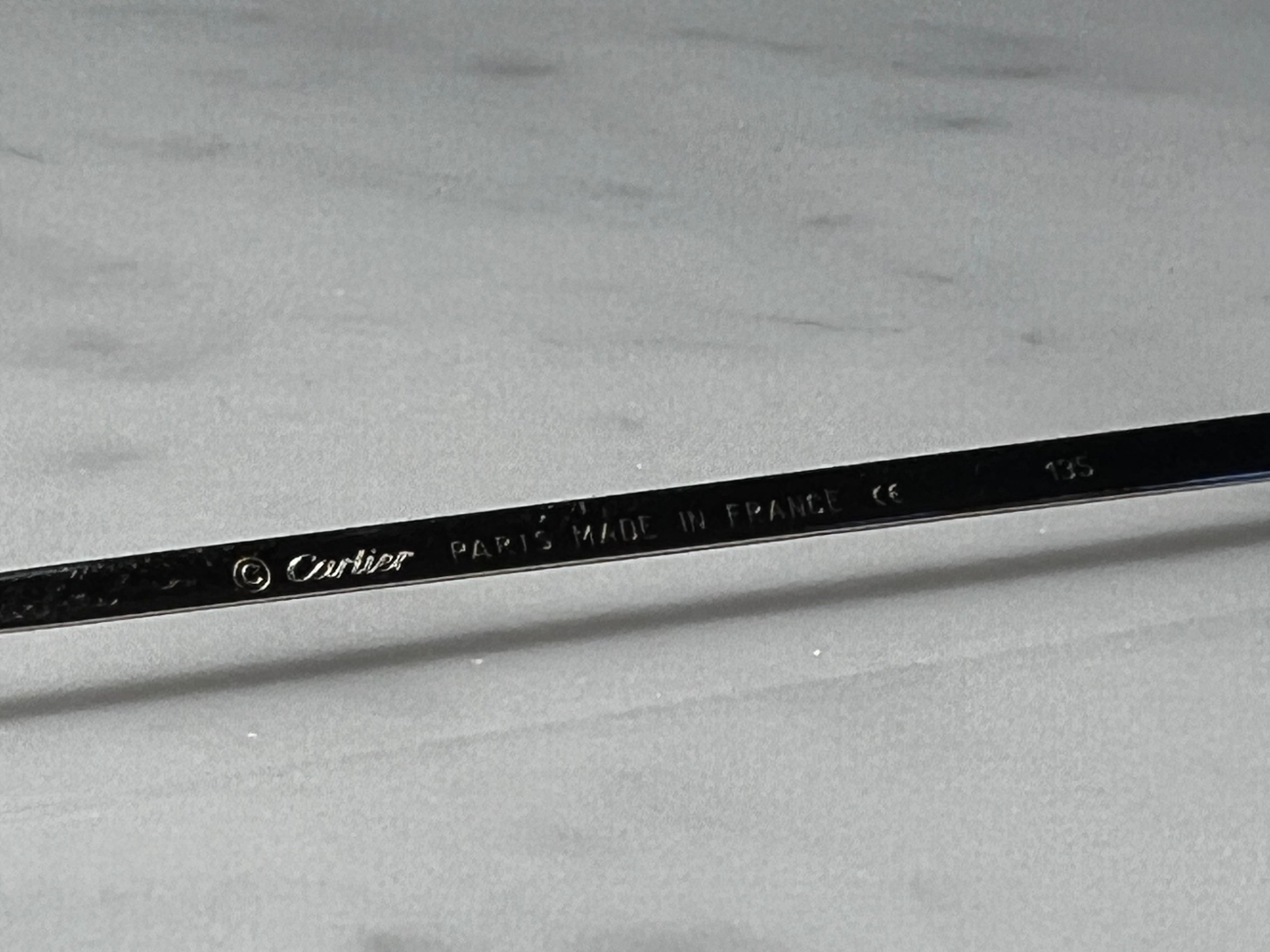 Cartier C’Decor Scala Wire Platinum Sunglasses Glasses