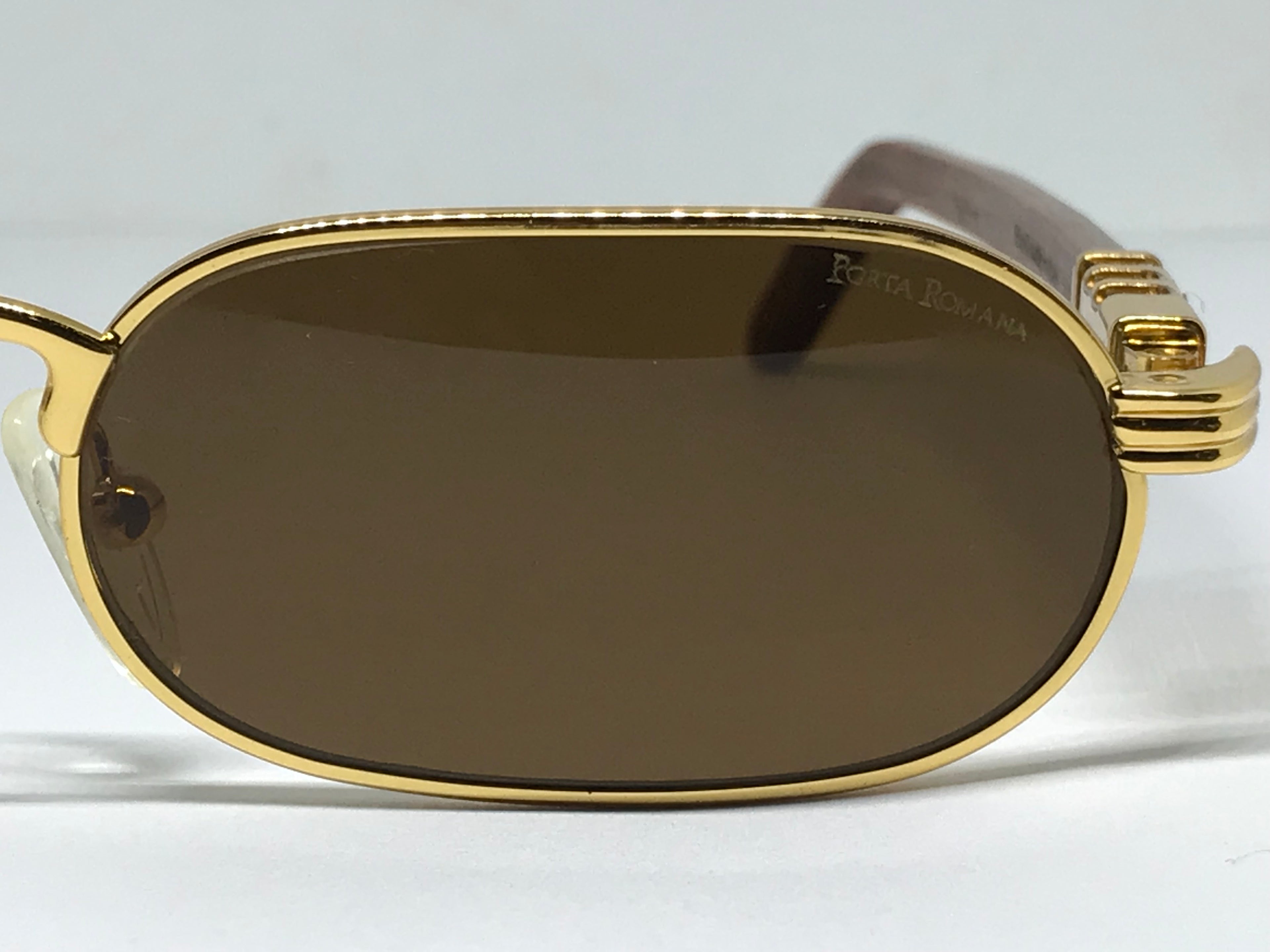 Porta Romana 32 Gold Sunglasses Glasses - Braglia