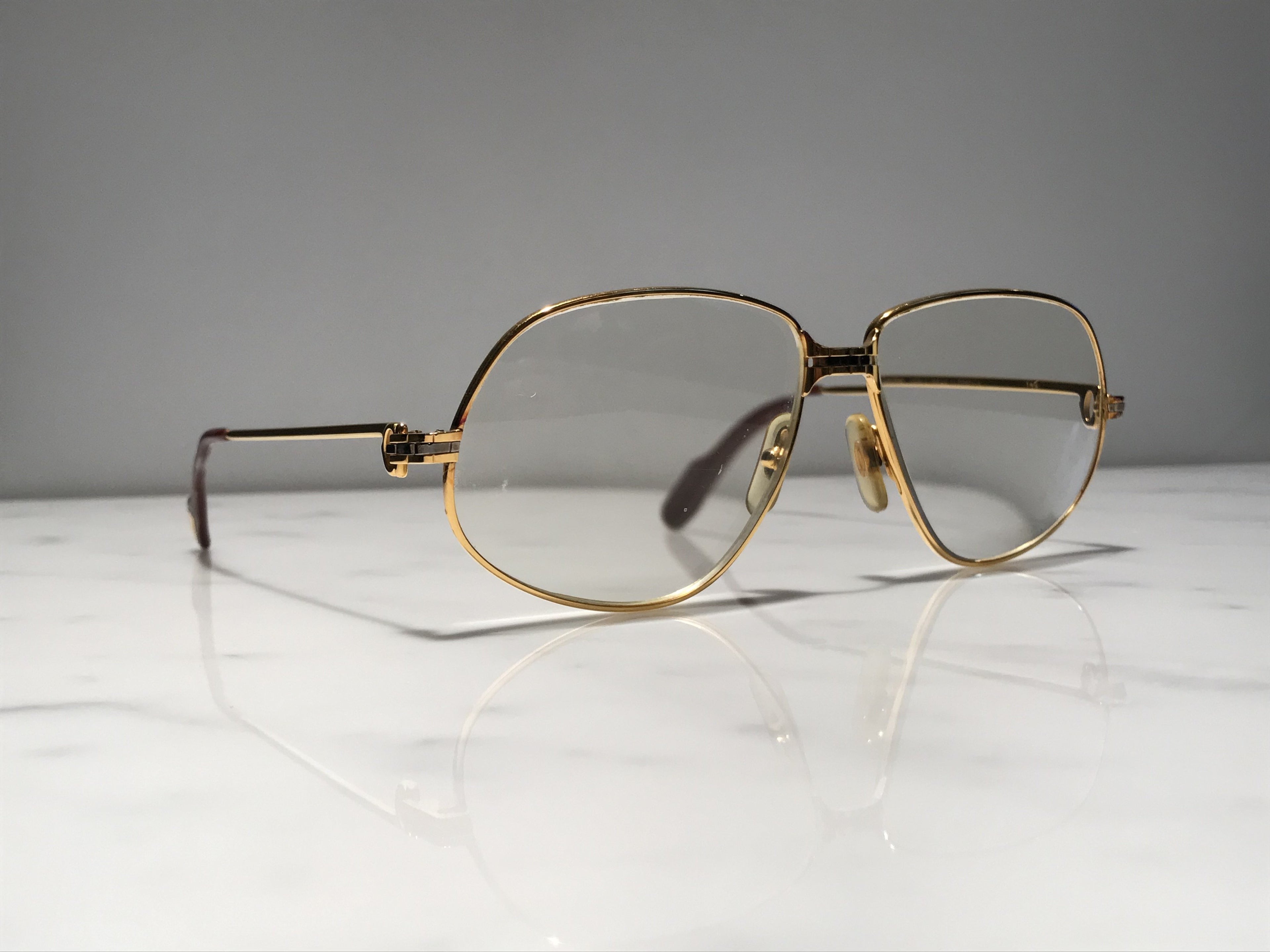 Cartier Panthere Vendome Decor Gold Vintage Sunglasses Glasses Eyeglasses Frame