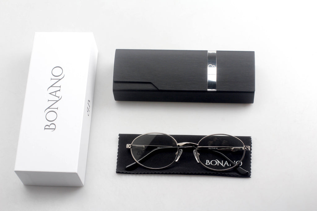 Bonano Portofino White Gold Eyeglasses Frame
