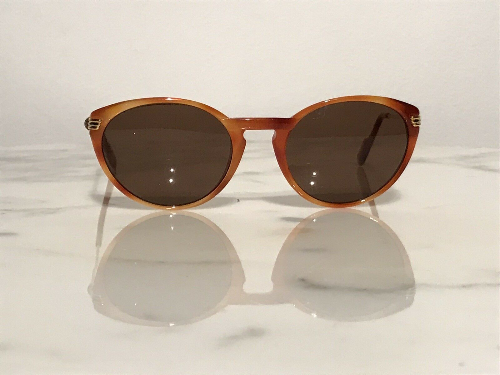 Cartier Jaspe Lumen Miel 22k Sunglasses Glasses - Braglia