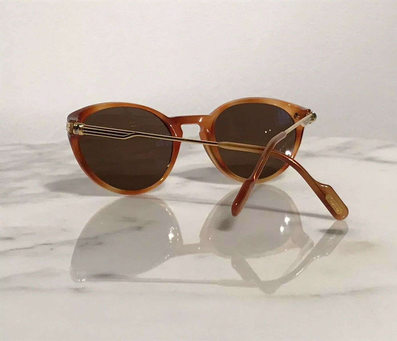 Cartier Jaspe Lumen Miel 22k Sunglasses Glasses - Braglia