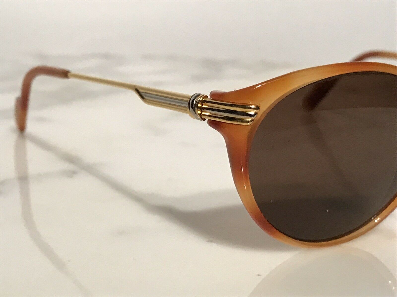 Cartier Jaspe Lumen Miel 22k Sunglasses Glasses - Braglia