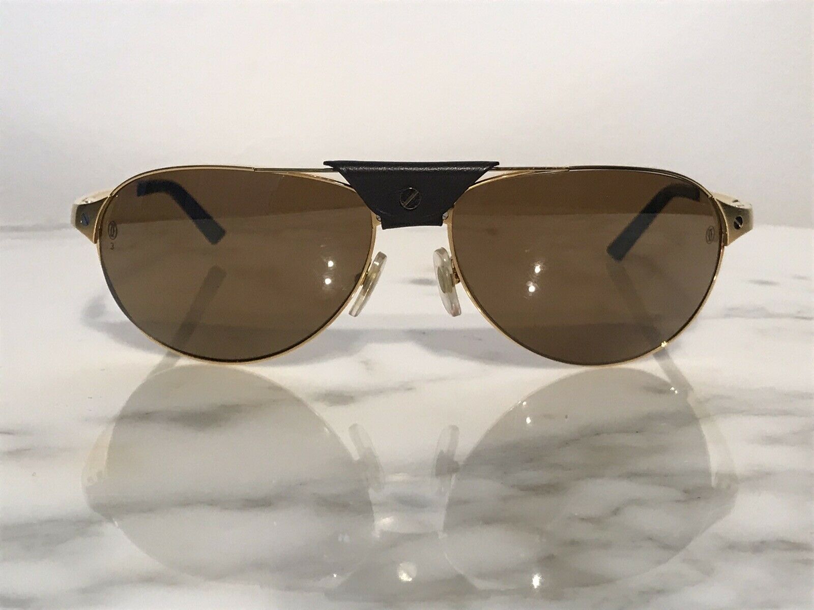 Cartier Gold Santos DuMont Sunglasses Glasses - Braglia