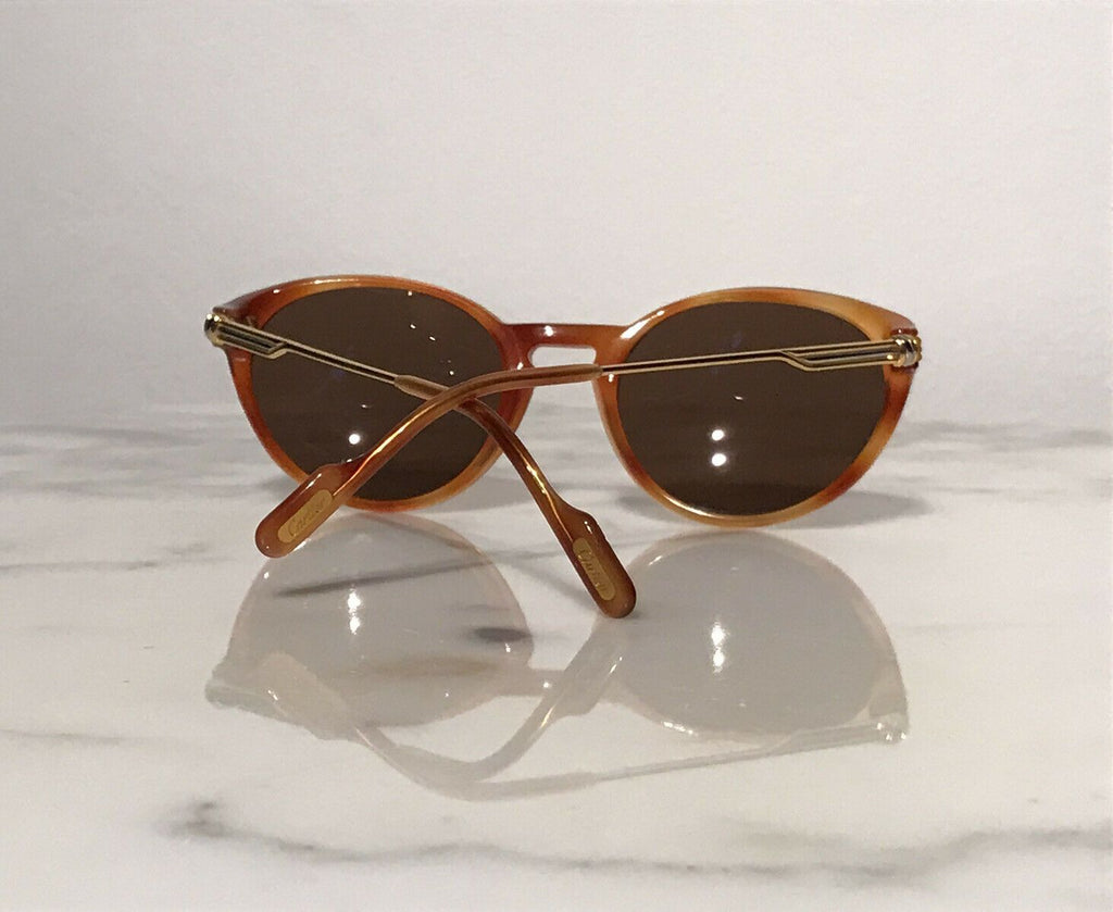 Cartier Jaspe Lumen Miel 22k Sunglasses Glasses - Braglia