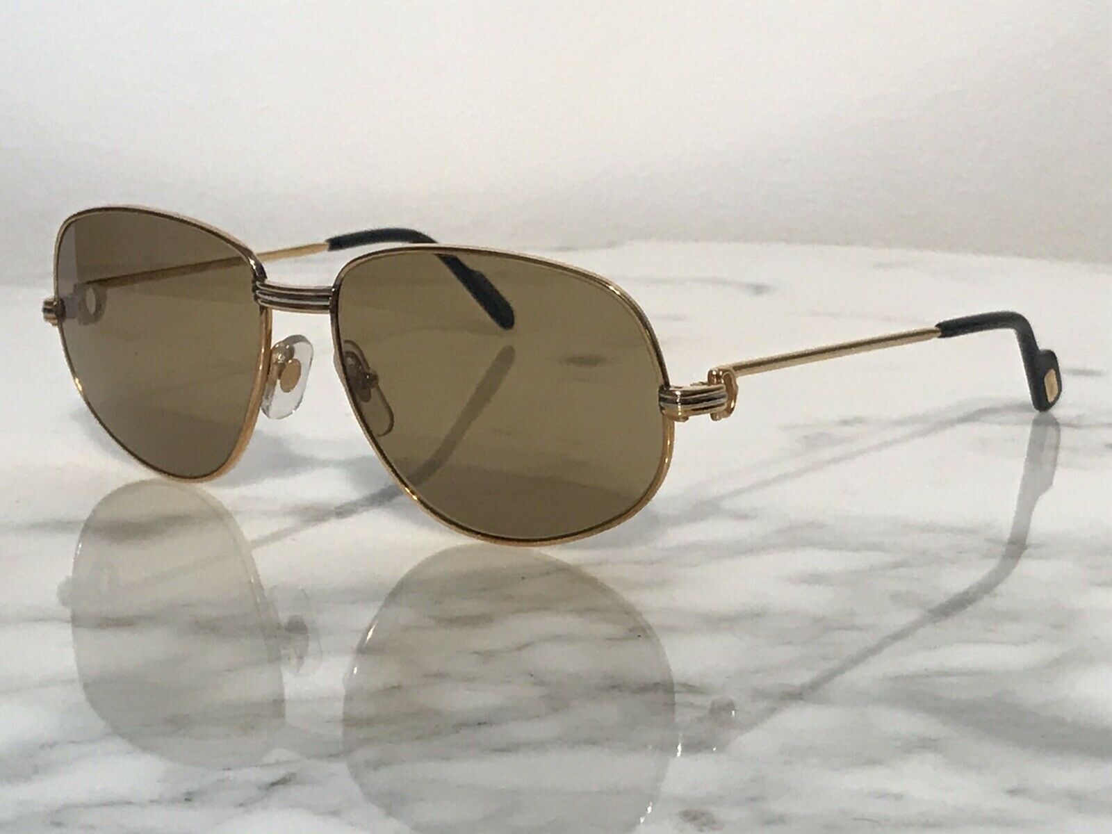 Cartier Gold Vintage Romance Serie Limitee Sunglasses Glasses - Braglia