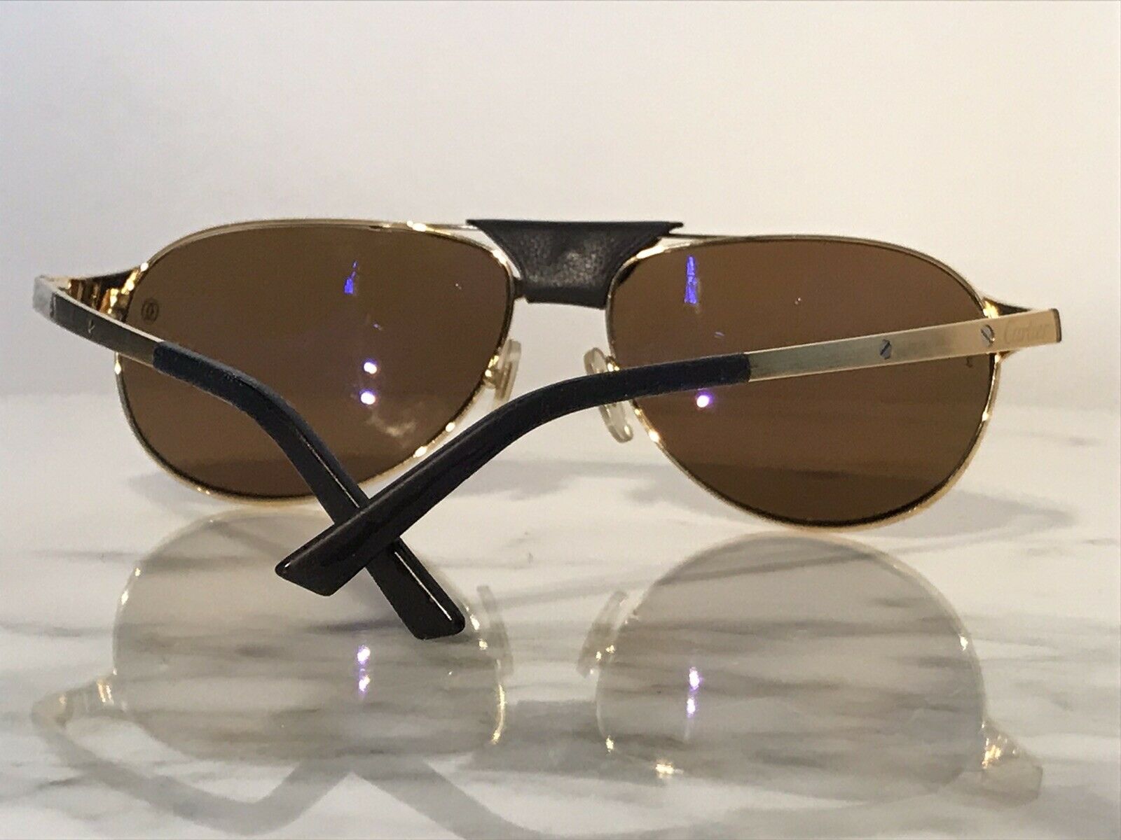 Cartier Gold Santos DuMont Sunglasses Glasses - Braglia